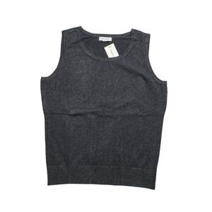Charter Club Sweater Tank Top Medium‎ Gray Women's Sleeveless Crewneck NEW